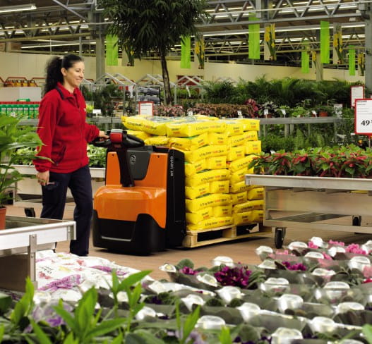 BT LWE 160 Powered Hand Truck in Action