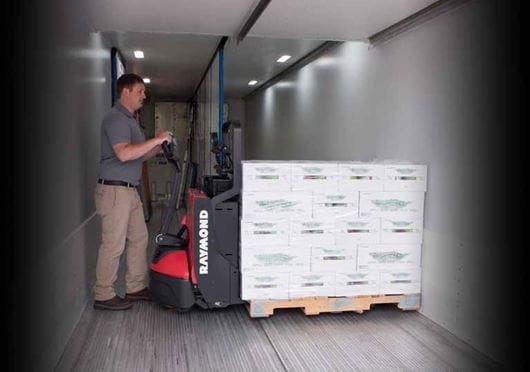 Raymond 8210 Walkie Pallet Jack click 2 creep for pinwheeling