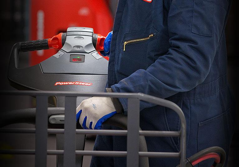 Raymond 8410 End Rider Pallet Truck PowerSteer Option