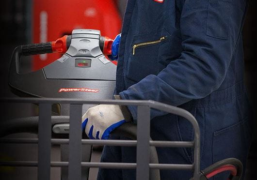 Raymond 8410 End Rider Pallet Truck PowerSteer Option