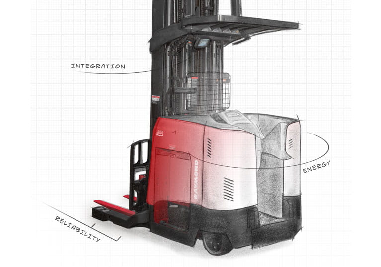 high capacity reach truck, reach fork truck
